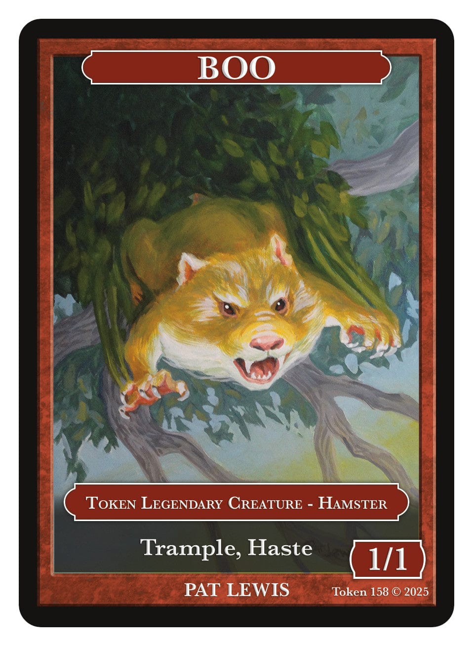 Boo Token (1/1 - Trample, Haste) by Pat Lewis