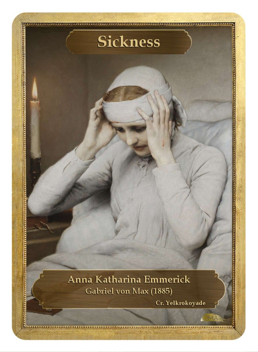 Sickness / Psychosis Double Sided Token - Token - Original Magic Art - Accessories for Magic the Gathering and other card games