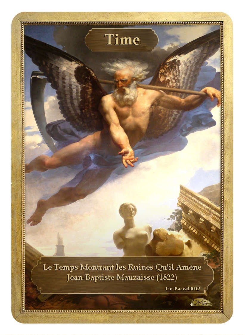 Time / Knowledge Double Sided Token - Token - Original Magic Art - Accessories for Magic the Gathering and other card games