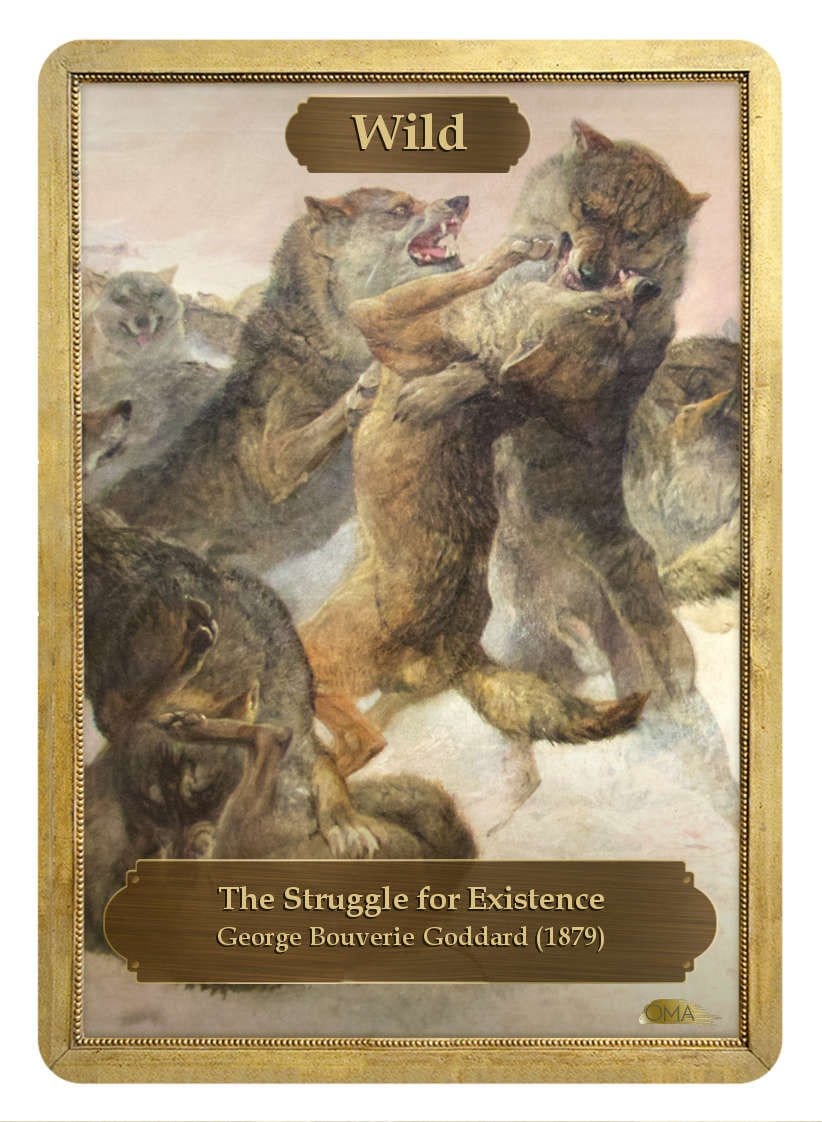 Wild / Free Double Sided Token - Token - Original Magic Art - Accessories for Magic the Gathering and other card games