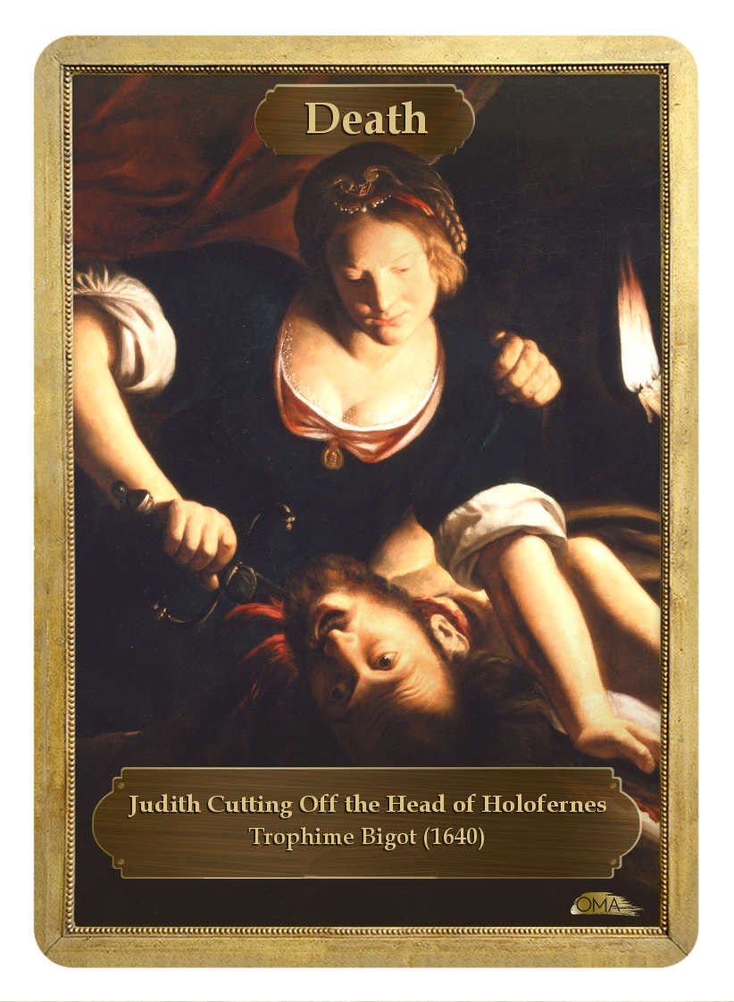 Death / Taxes Double Sided Token - Token - Original Magic Art - Accessories for Magic the Gathering and other card games