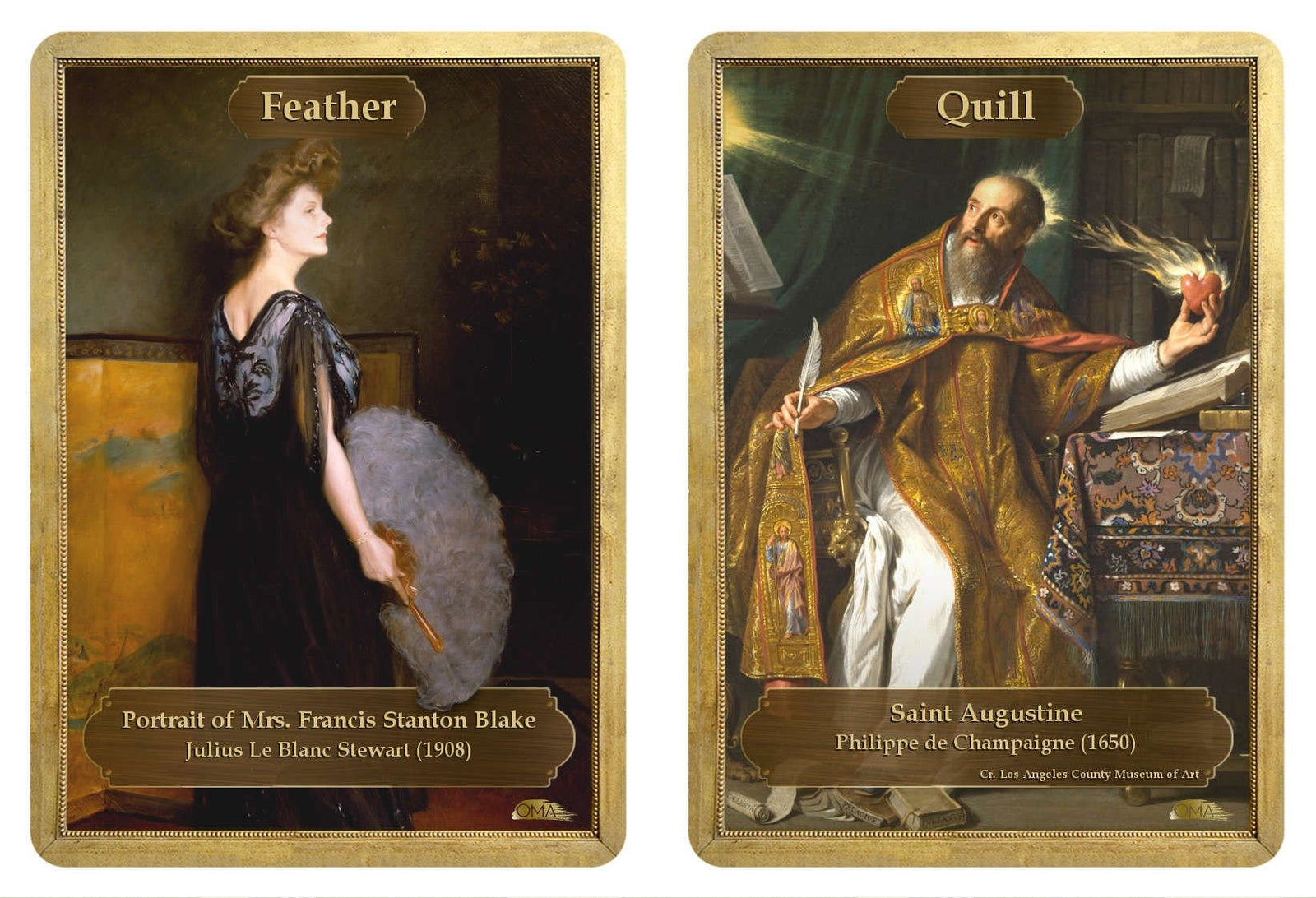 Feather / Quill Double Sided Token - Token - Original Magic Art - Accessories for Magic the Gathering and other card games