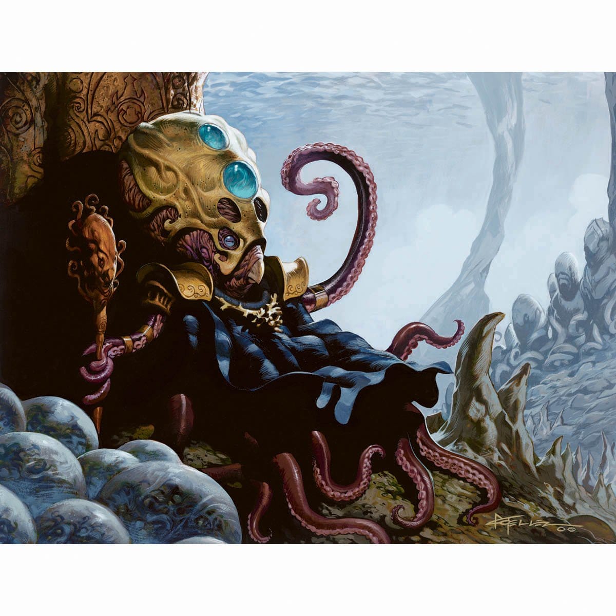 Aboshan, Cephalid Emporer Print - Print - Original Magic Art - Accessories for Magic the Gathering and other card games