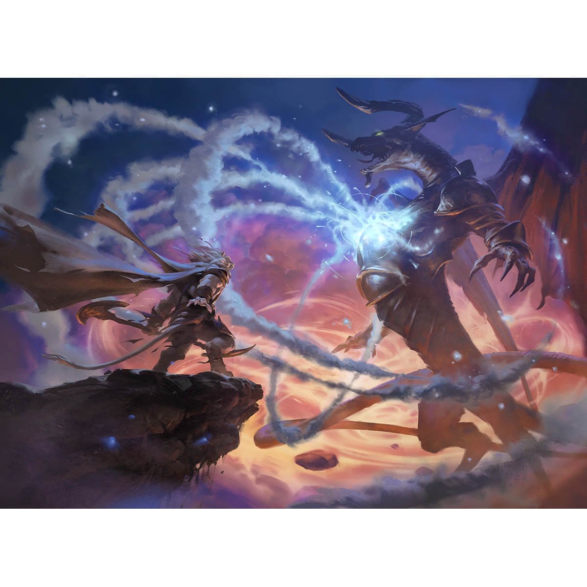 Ajani's Last Stand Print - Print - Original Magic Art - Accessories for Magic the Gathering and other card games