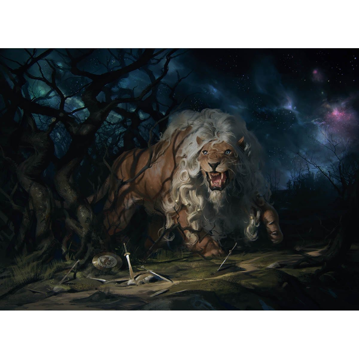 Fleecemane Lion Print - Print - Original Magic Art - Accessories for Magic the Gathering and other card games