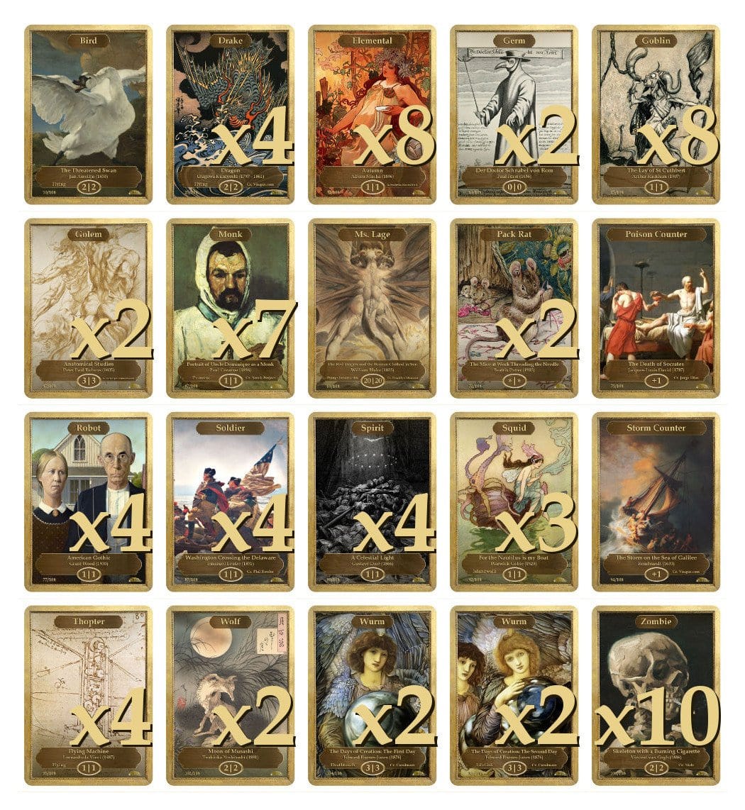 Vintage Token Collection - Token Set - Original Magic Art - Accessories for Magic the Gathering and other card games