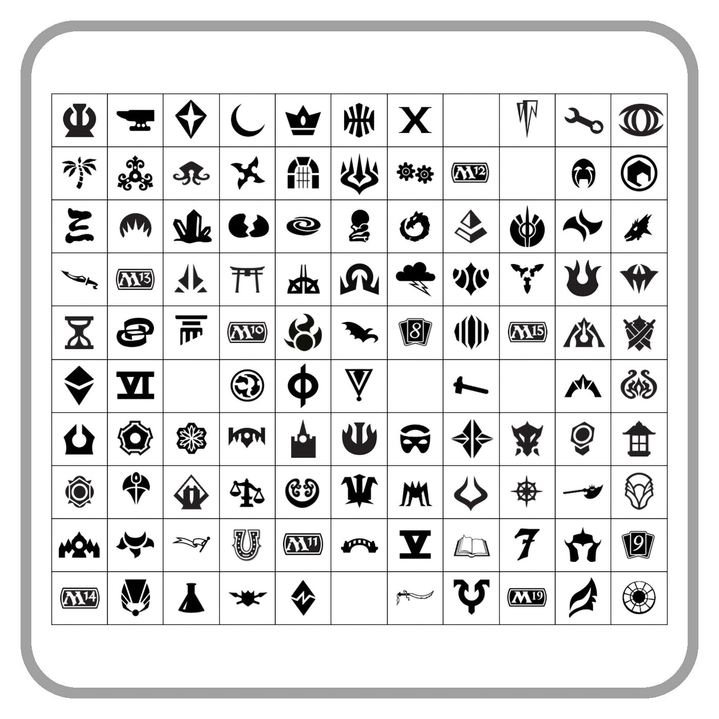 Mtg Set Symbols