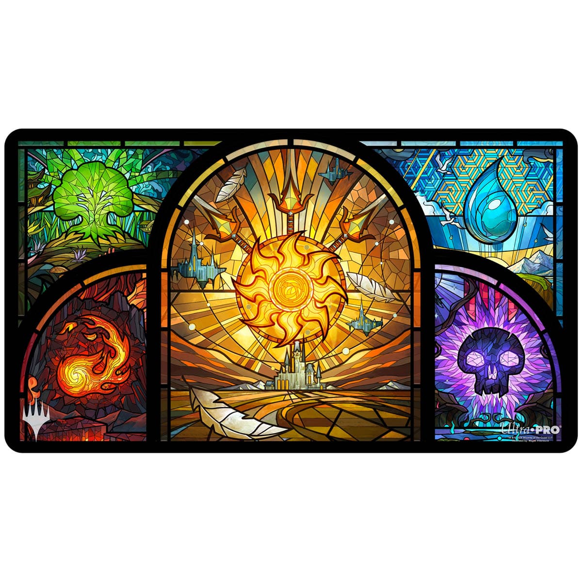 Dominaria United Stained Glass Playmat - Original Magic Art Dominaria United Stained Glass Playmat - Original Magic Art
