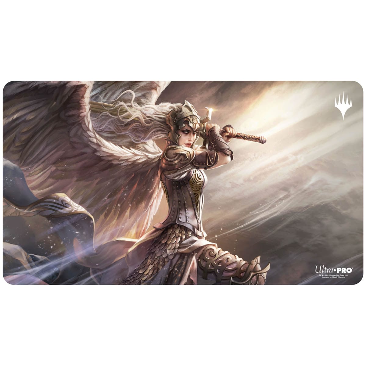 mtg card art playmats Paramint Black-Red Guild - 24x14 Stitched Playmat color printed Classic Art Playmats - Original
