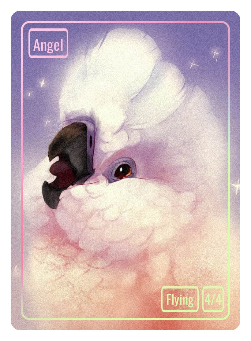 Angel Token (4/4 - Flying) by Nana Qi - Original Magic Art