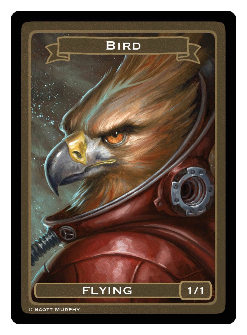Bird Token (1/1 - Flying) by Scott Murphy