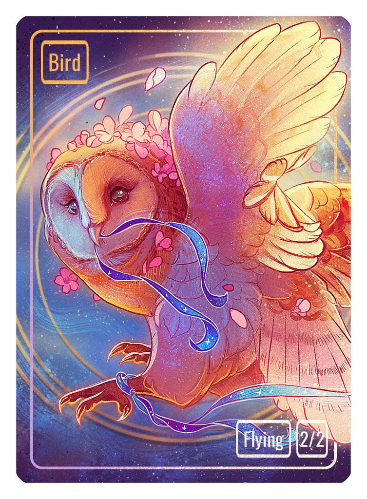 Bird Token (2/2 - Flying) by Nana Qi - Original Magic Art