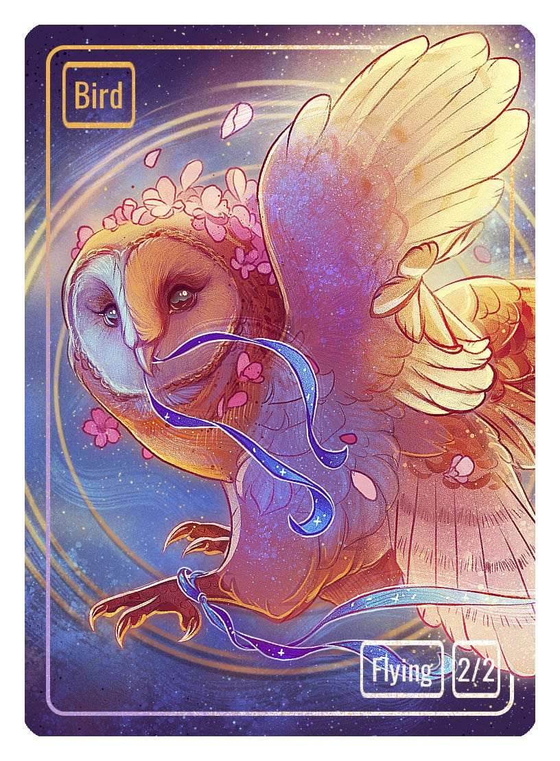 Bird Token (2/2 - Flying) by Nana Qi