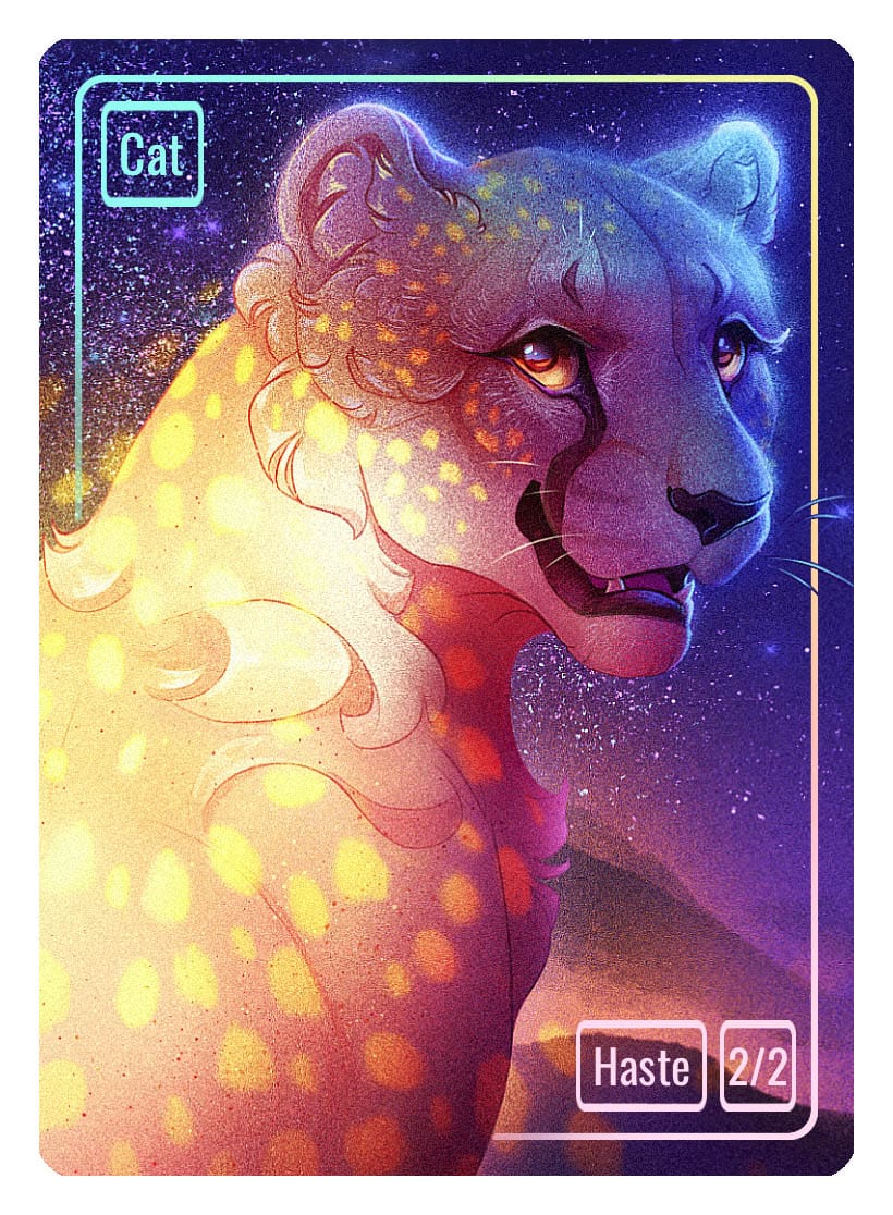 Cat Token (2/2 - Haste) by Nana Qi