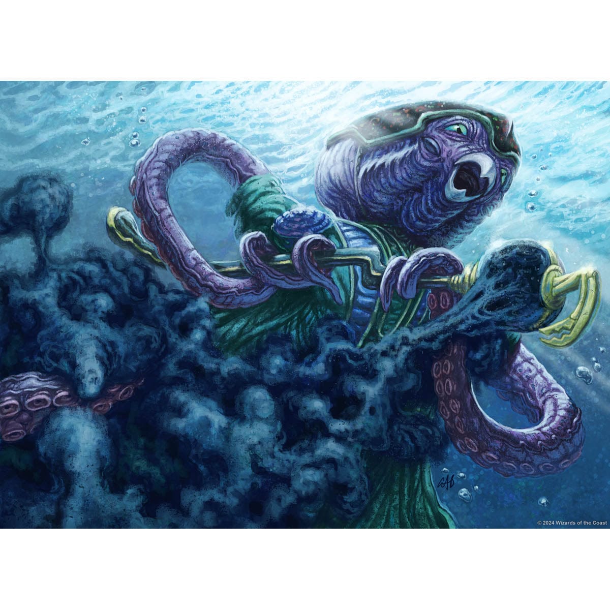 Cephalid Inkshrouder Cephalid Inkmage Print - Original Magic Art