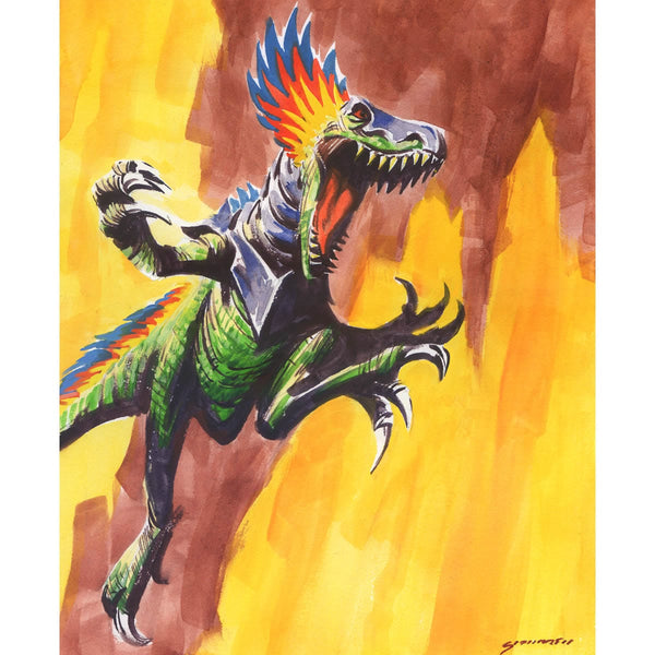 Scytheclaw Raptor Print - Original Magic Art