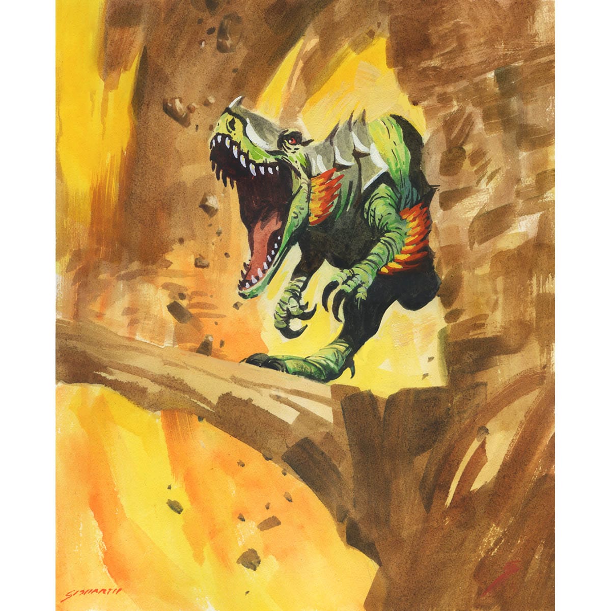 Trumpeting Carnosaur Print