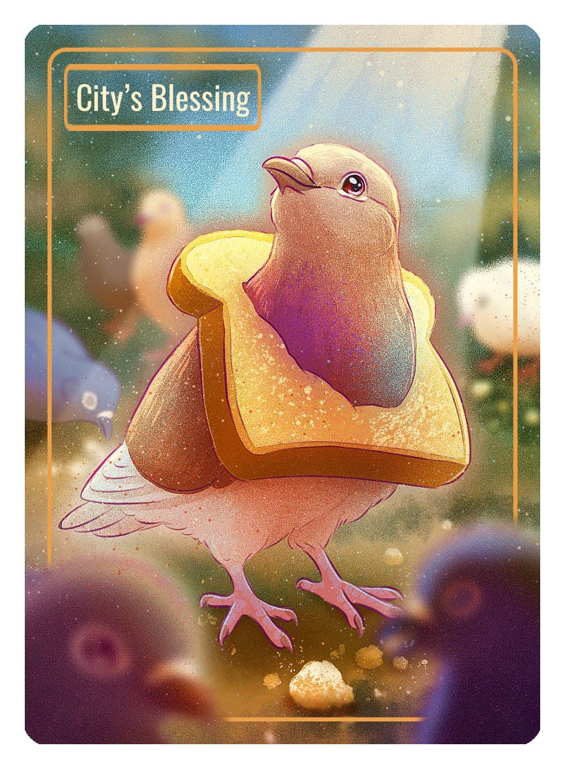 City's Blessing Token by Nana Qi - Original Magic Art City's Blessing Token by Nana Qi - Original Magic Art