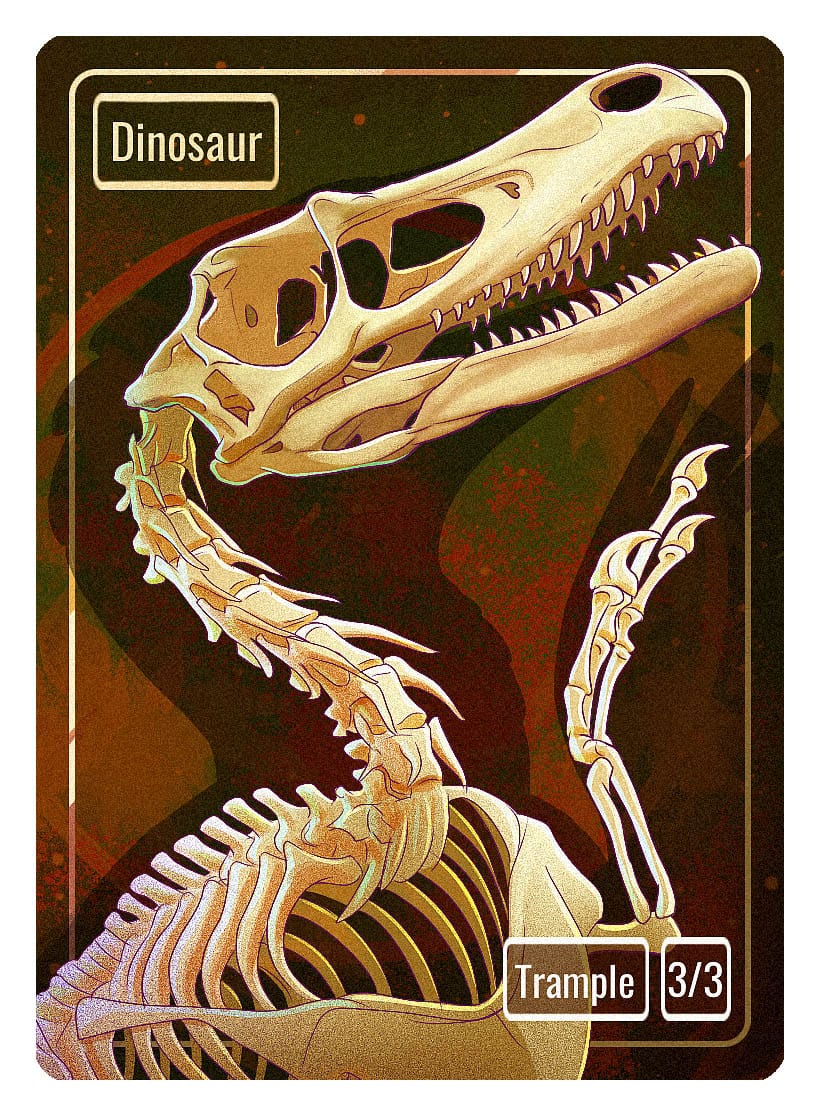 Dinosaur Token (3/3 - Trample) by Nana Qi