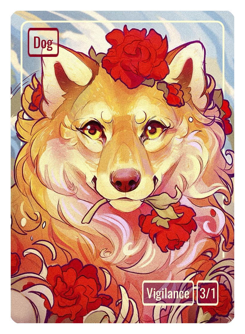 Dog Token (3/1 - Vigilance) by Nana Qi