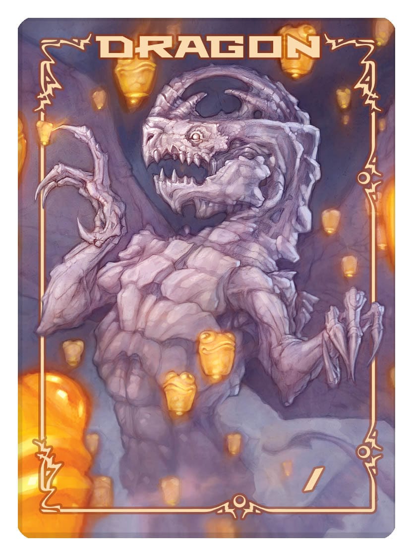 Dragon Token (x/x) by Chuck Lukacs - Original Magic Art