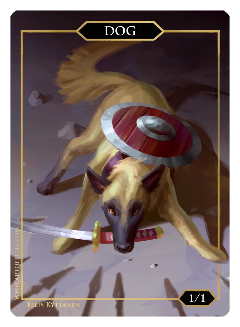 Dog Token Rpg Dog Token (1/1) by Eelis Kyttanen - Original Magic Art