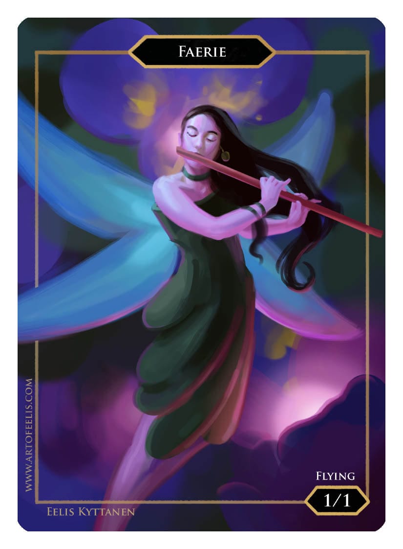 Faerie Token (1/1 - Flying) by Eelis Kyttanen