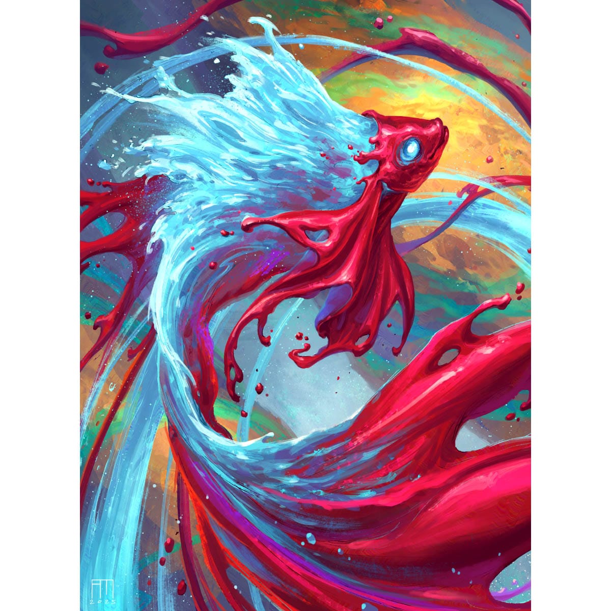 Elemental Token Print - Original Magic Art