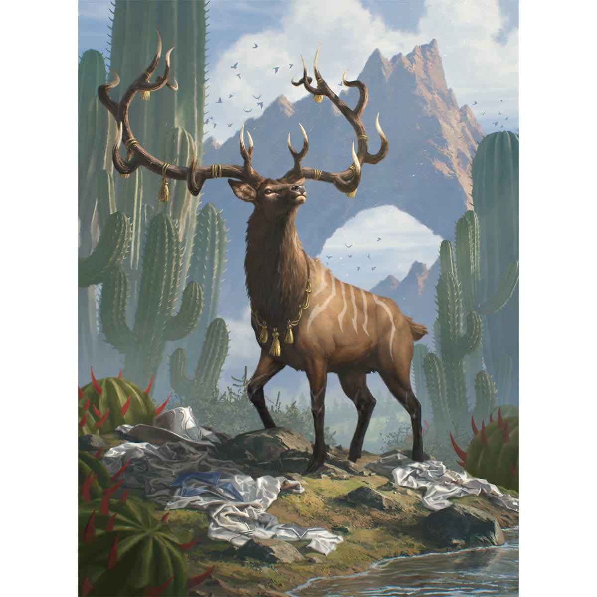 Elk Token Print