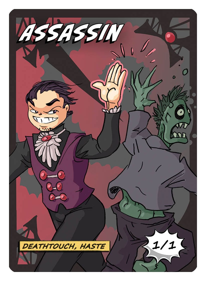 Assassin Token (1/1 - Deathtouch, Haste) by Phil Foglio - Original ...