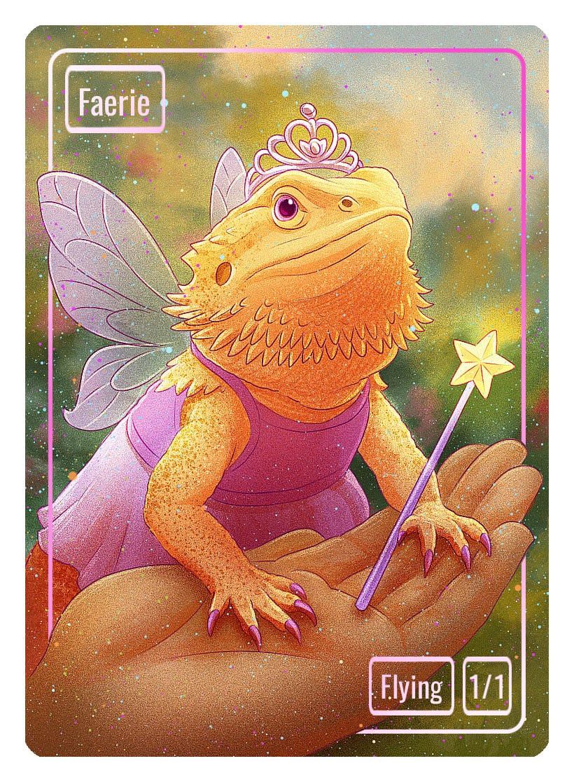 Faerie Token (1/1 - Flying) by Nana Qi