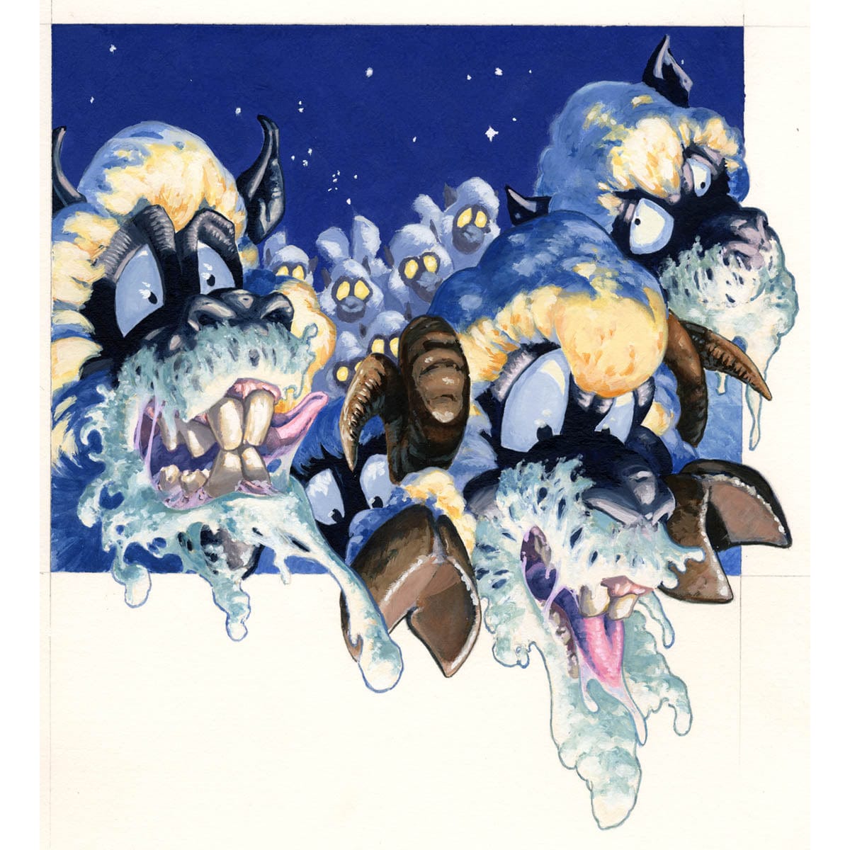 Flock of Rabid Sheep Print