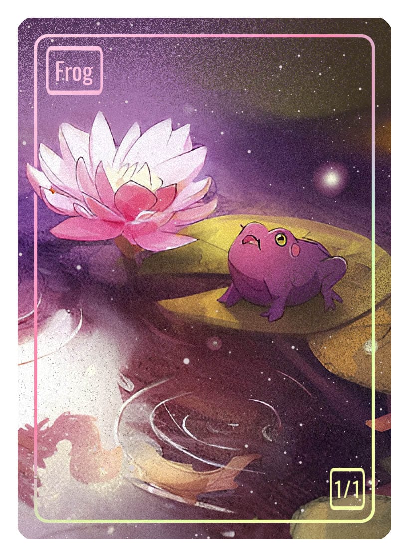 Frog Token (1/1) by Nana Qi - Original Magic Art