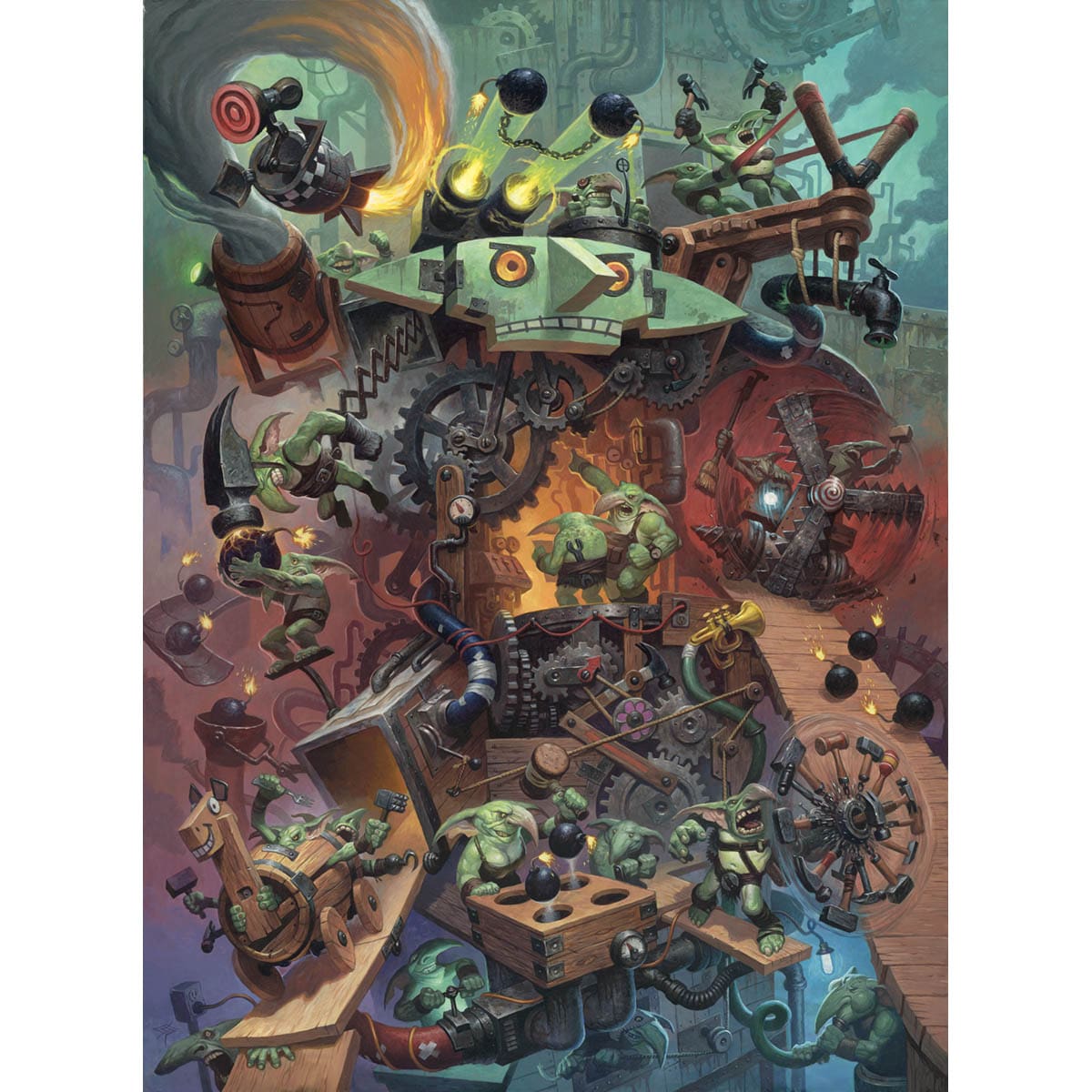 mtg contraption cards Goblin Contraption Print