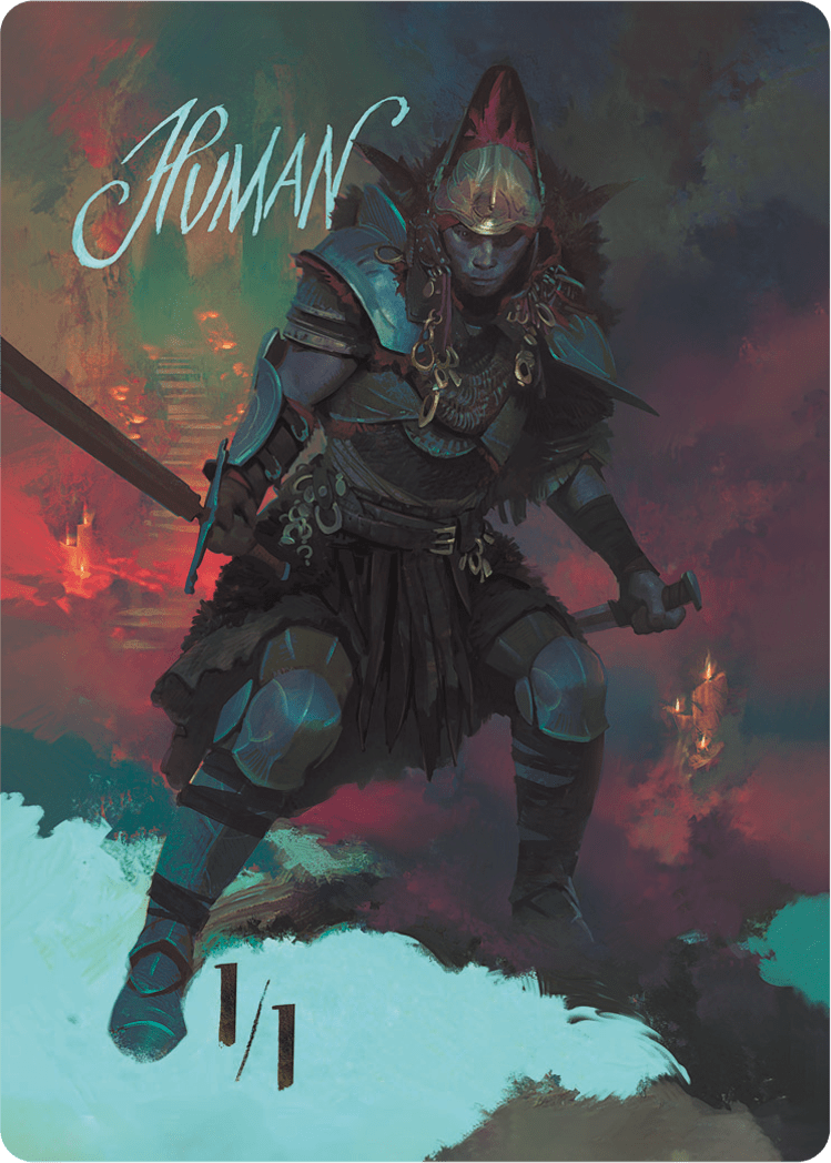 Human Token (1/1) by Nils Hamm - Original Magic Art