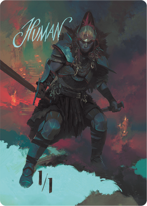 Human Token (1/1) by Nils Hamm - Original Magic Art