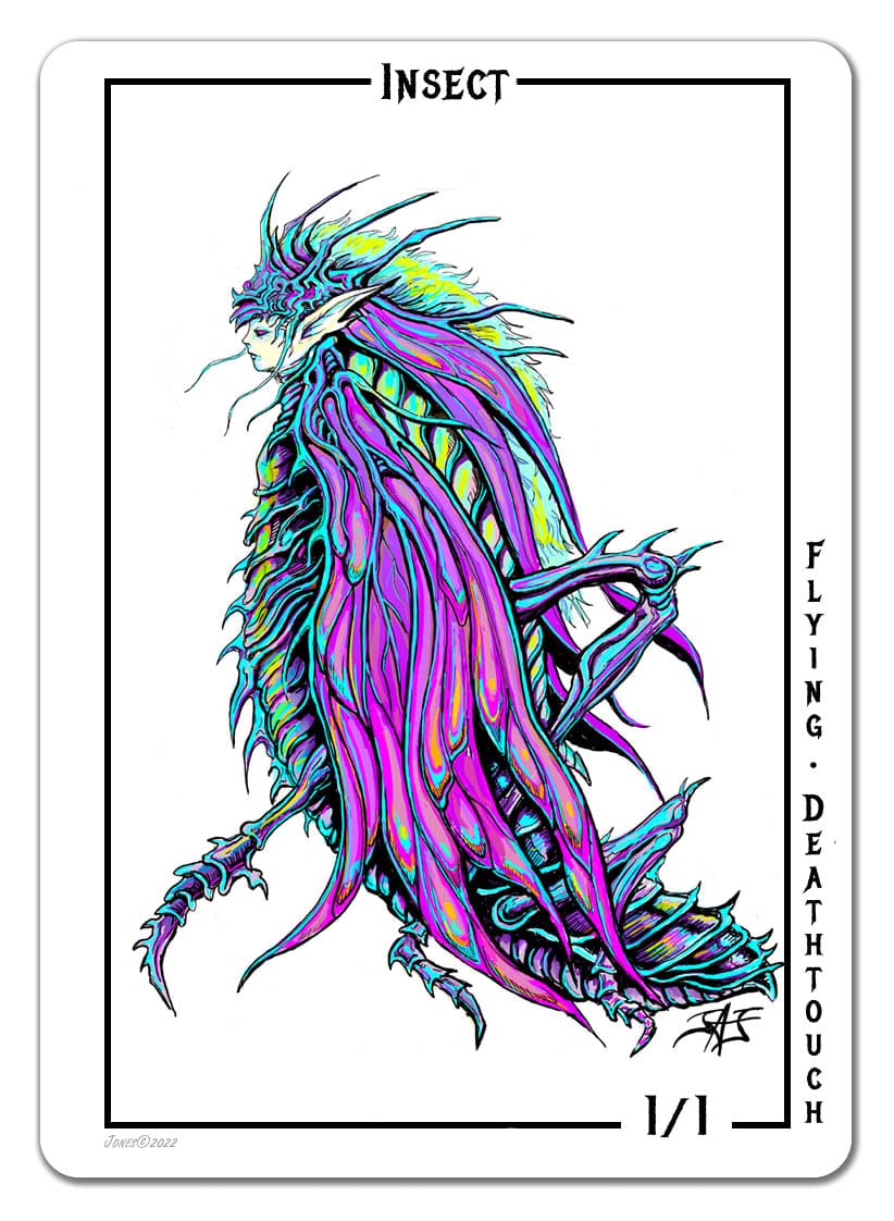 Insect Token (1/1 - Flying, Deathtouch) by Justine Jones - Original ...