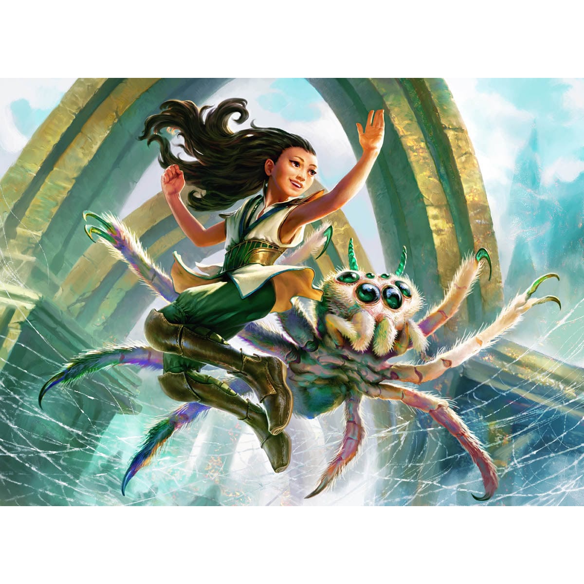 Janai and Hoppy, Roofskippers Print