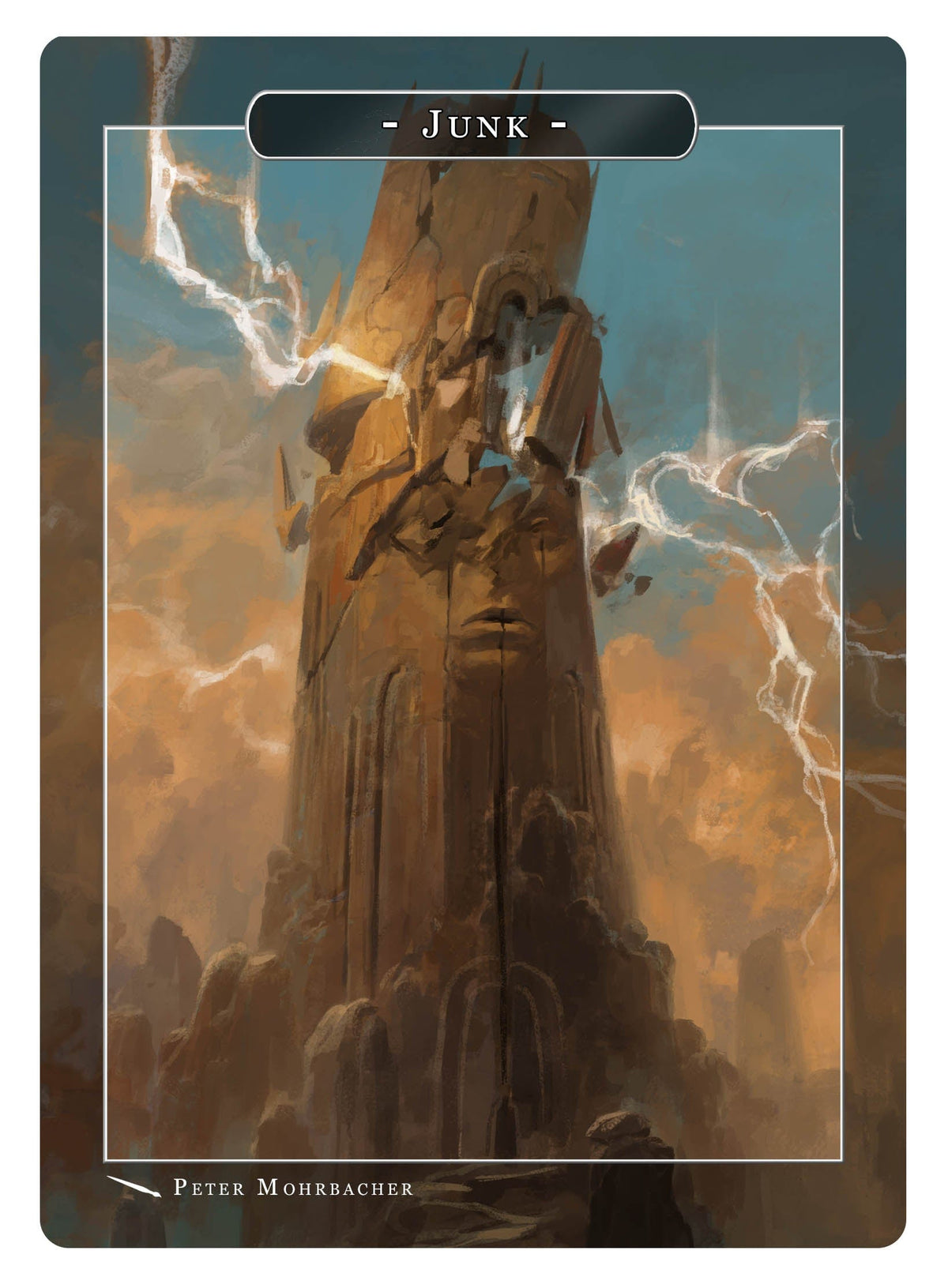 Magic Junk Token Junk Token by Peter Mohrbacher - Original Magic Art