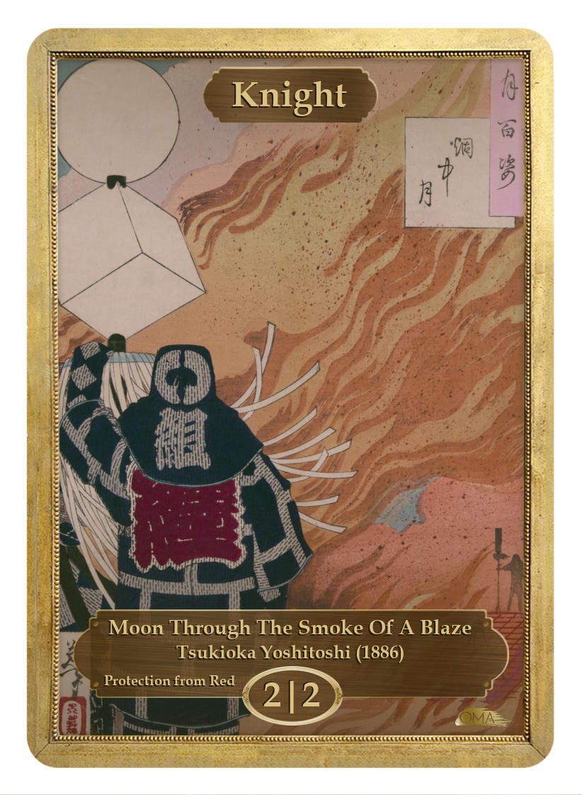 Knight Token (2/2 - Protection from Red) by Tsukioka Yoshitoshi