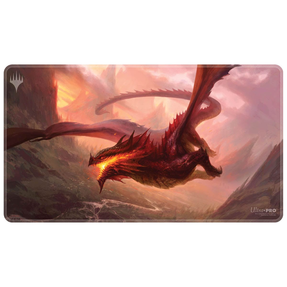 Ultra Pro Playmat: MTG - Adventures In The Forgotten Realms - Adult Gold Dragon - Game Nerdz