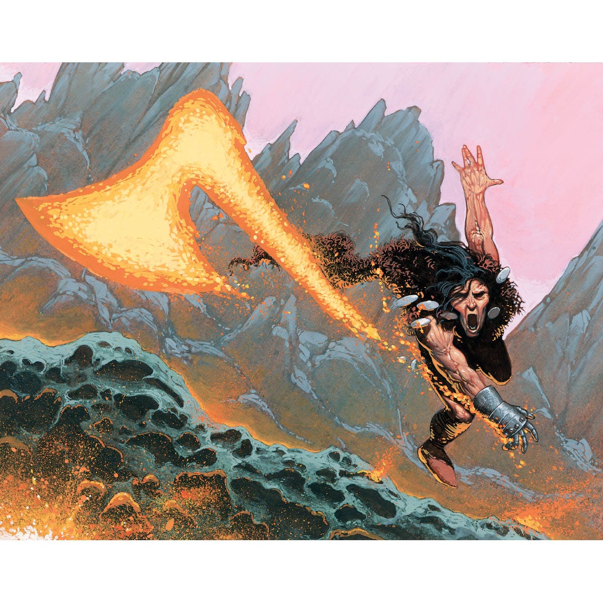 Lava Axe Print