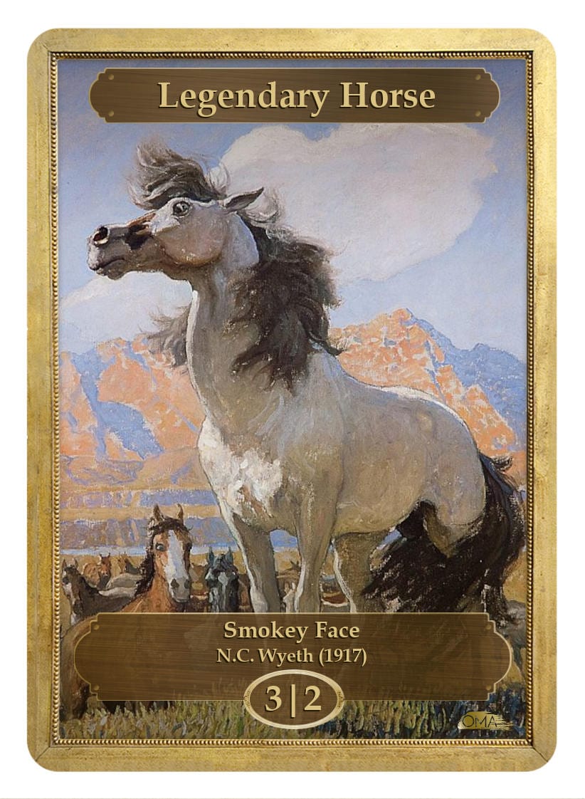 Legendary Horse Token (3/2) by N.C. Wyeth