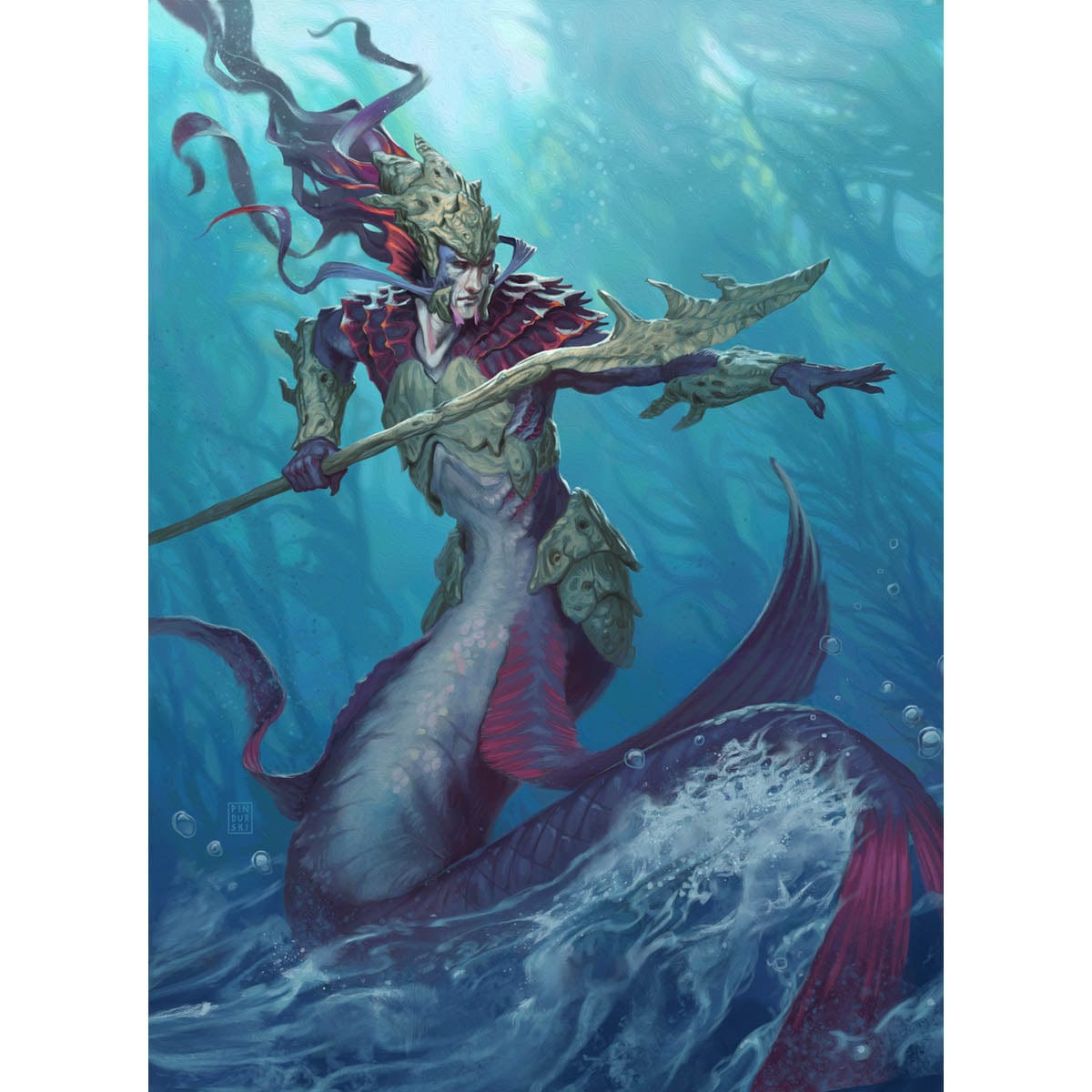 merfolk final fantasy mtg Merfolk Token Print