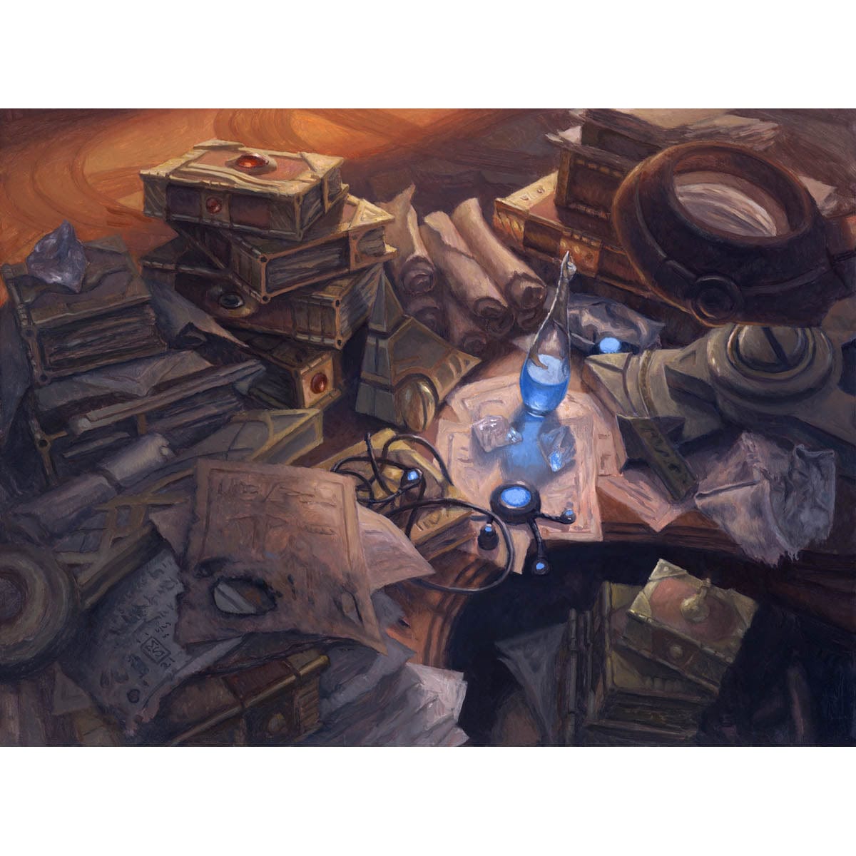 Mishra&#39;s Research Desk Print