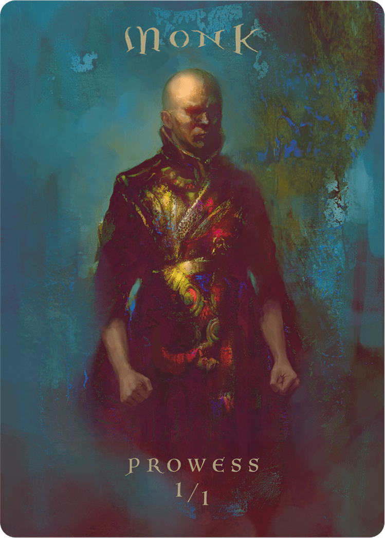 Monk Token (1/1 - Prowess) by Nils Hamm