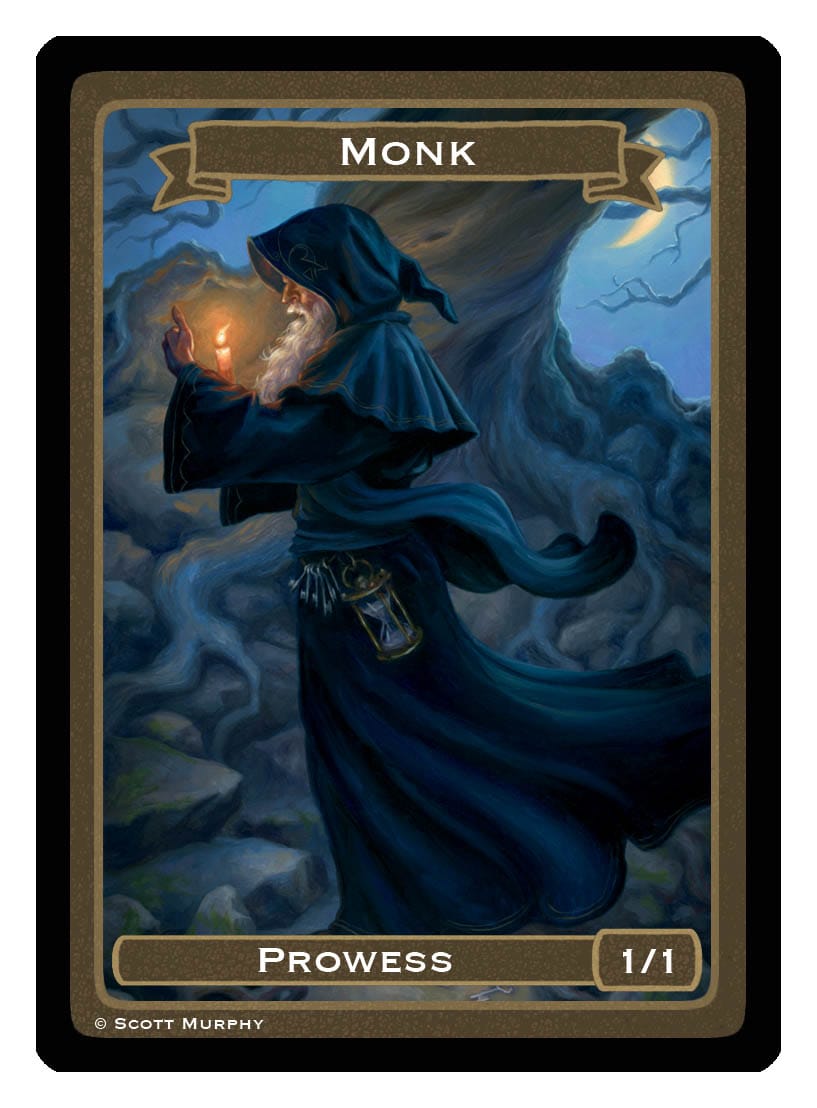 Monk Token (1/1 - Prowess) by Scott Murphy