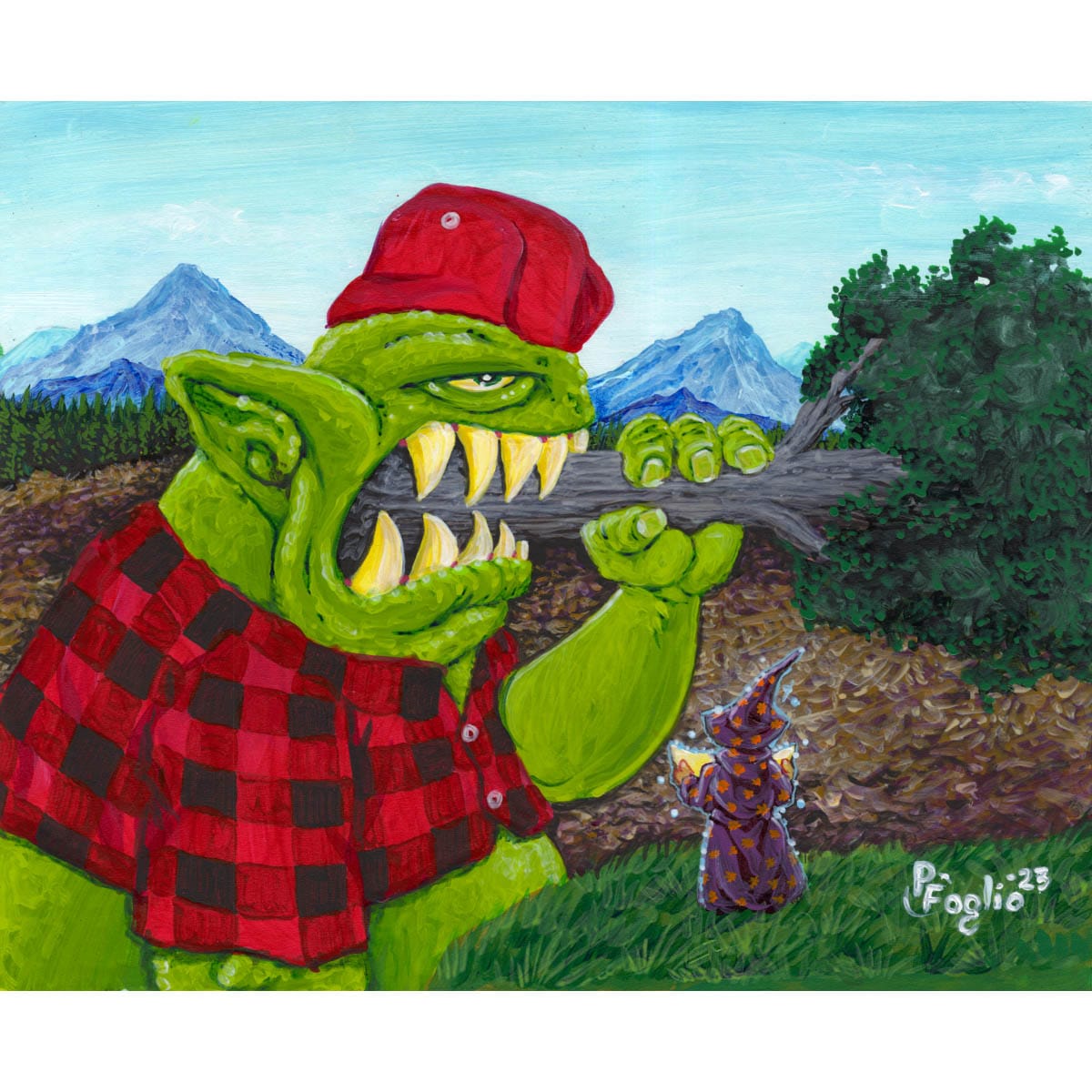 Orcish Lumberjack Print