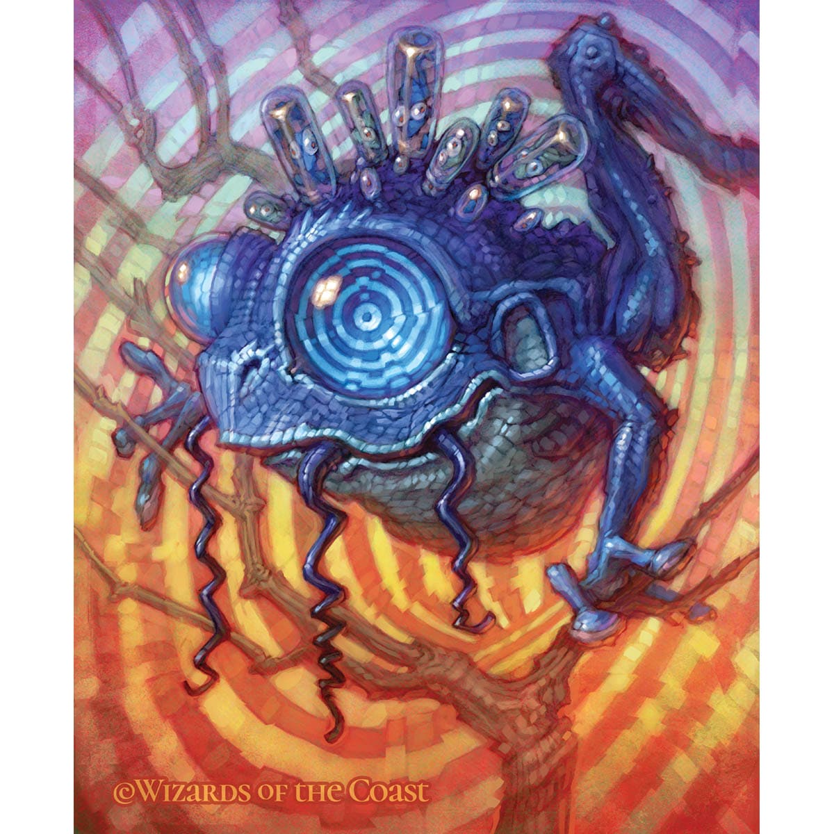 Magic Psychic Frog Psychic Frog Print - Original Magic Art