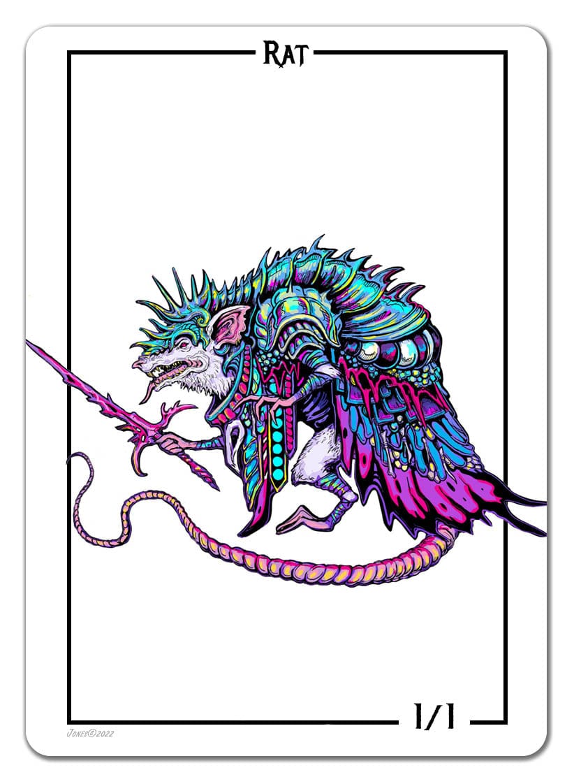 Rat Token (1/1) by Justine Jones - Original Magic Art